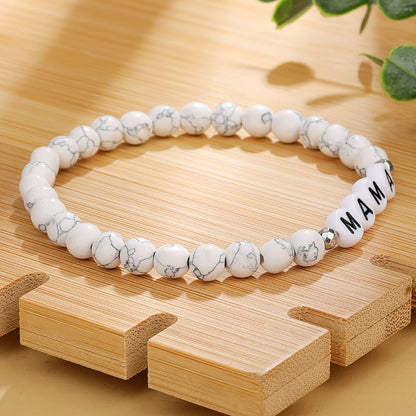 Letter Bead Stretch Bracelet