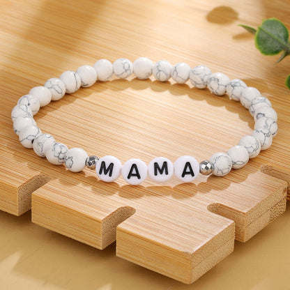 Letter Bead Stretch Bracelet