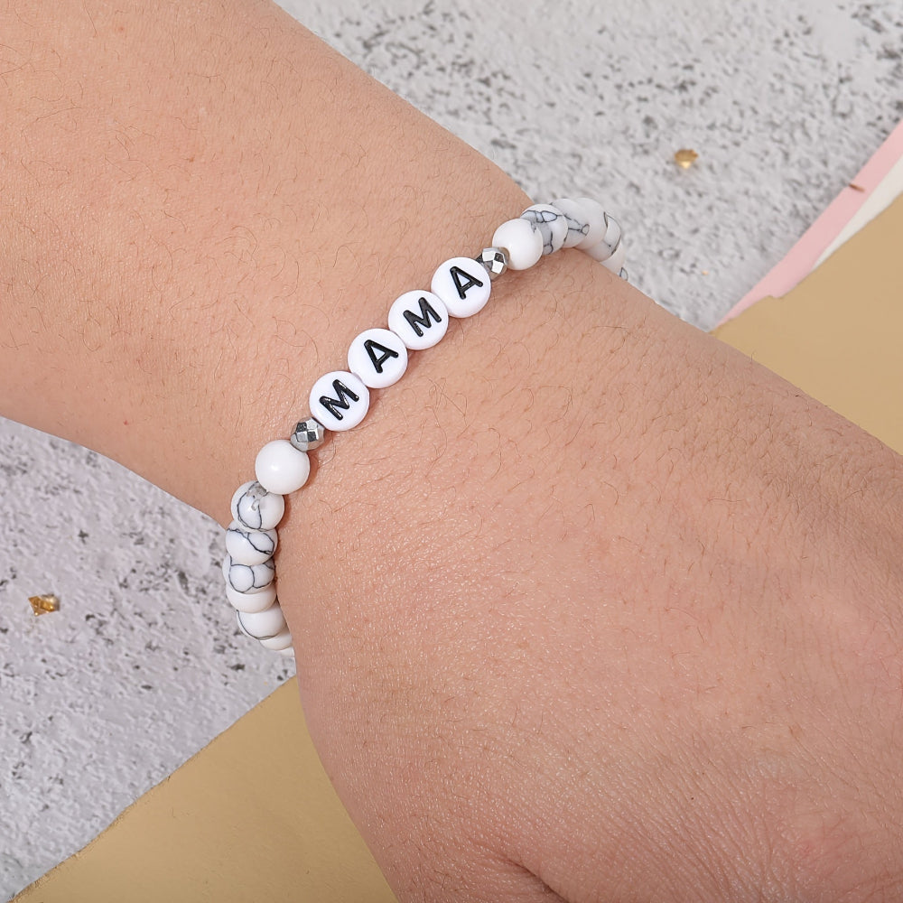 Letter Bead Stretch Bracelet