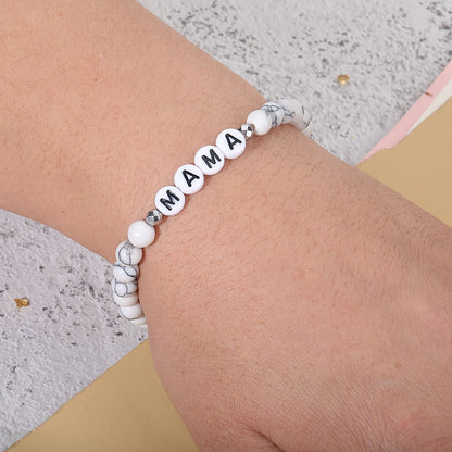 Letter Bead Stretch Bracelet