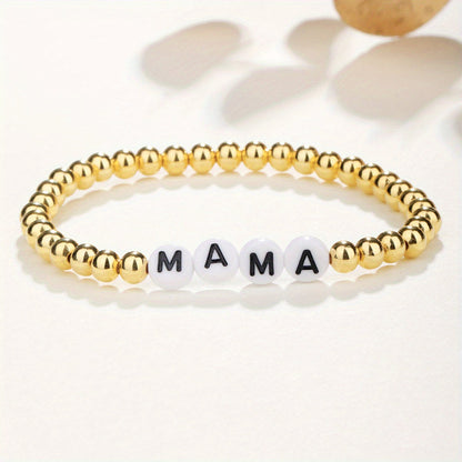 Letter Bead Stretch Bracelet