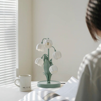 Bell Orchid Floral Table Lamp