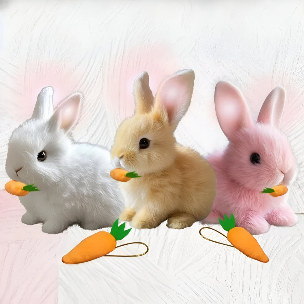 Lifelike Sitting Bunny Figurine