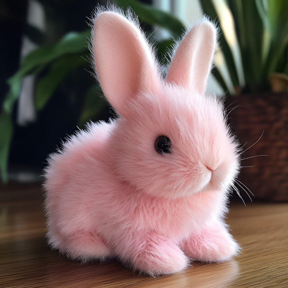 Lifelike Sitting Bunny Figurine