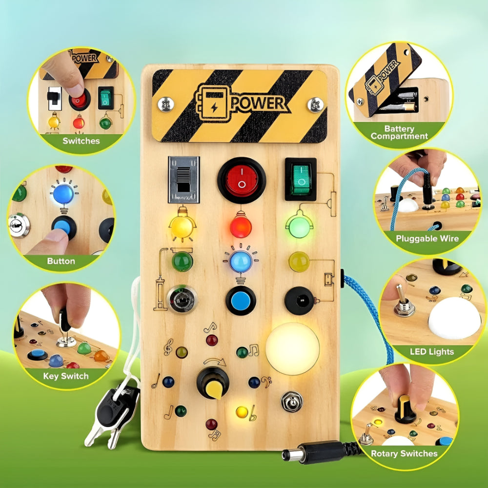 Wooden Busy Board Activity Panel