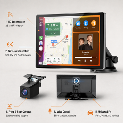 Wireless CarPlay & Android Auto Display