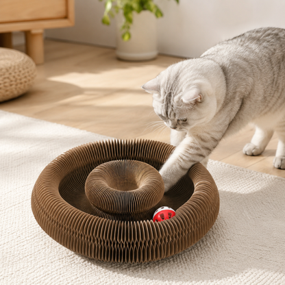 Foldable Cardboard Cat Maze