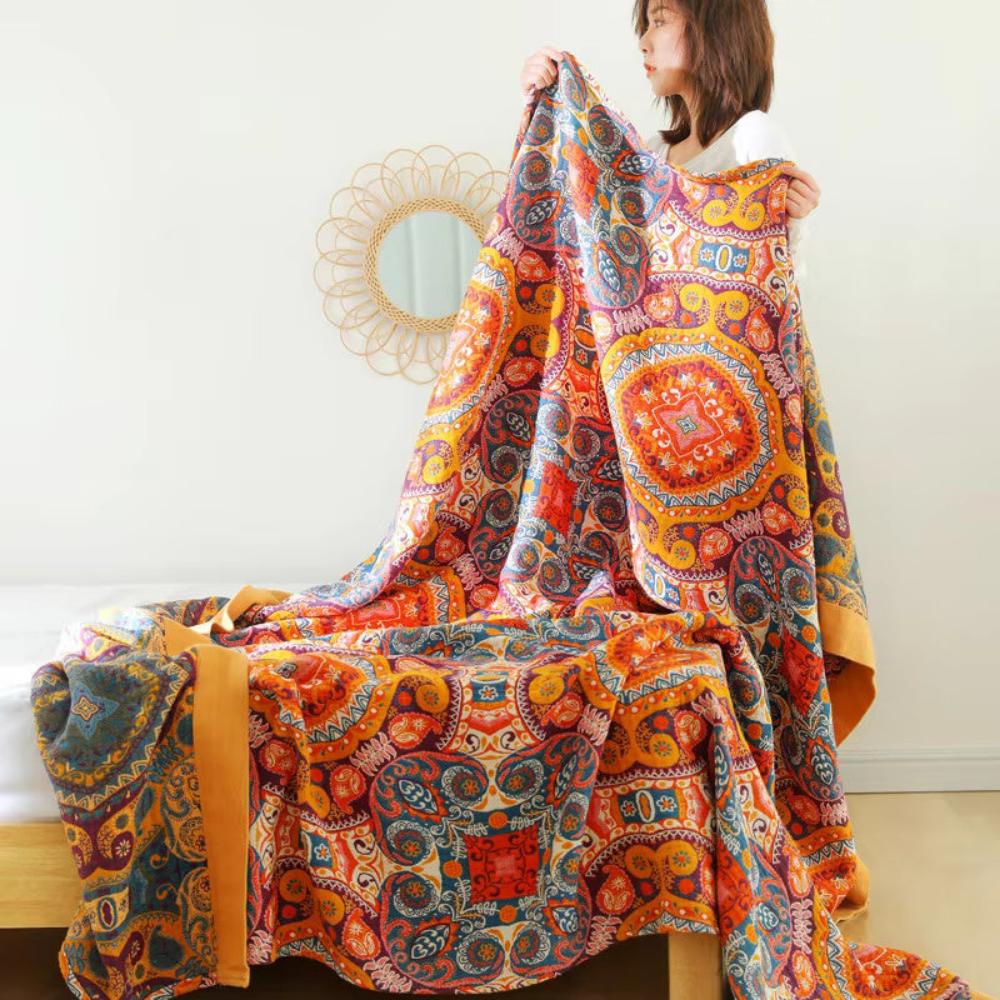 Reversible Cooling Boho Blanket