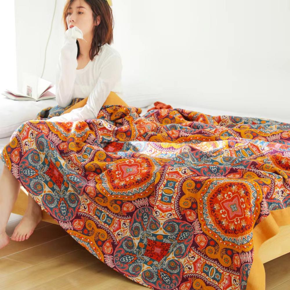 Reversible Cooling Boho Blanket