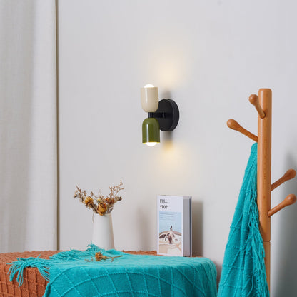 Cozy Crest Nordic Macaron Bedside Wall Lamp - Modern Muted-Color Sconce for Bedroom & Hallway, 10 Color Combinations