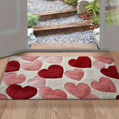 Heart Pattern Non-Slip Doormat
