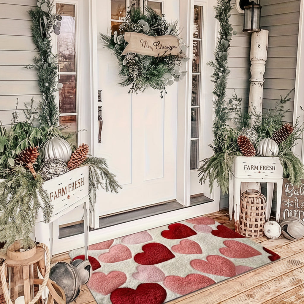 Heart Pattern Non-Slip Doormat
