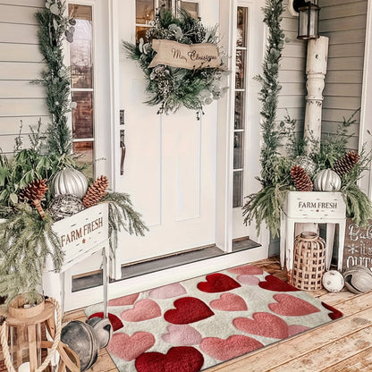 Heart Pattern Non-Slip Doormat