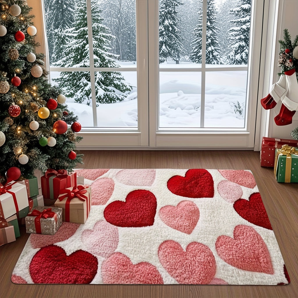 Heart Pattern Non-Slip Doormat