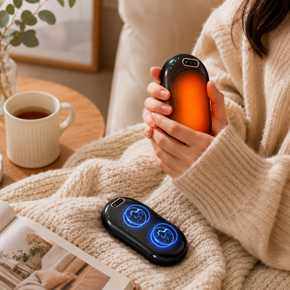 Cozy Crest Rechargeable Electric Hand Warmer - Pocket-Size USB Hand Heater for Winter Walks, Commuting & Outdoor Sports
