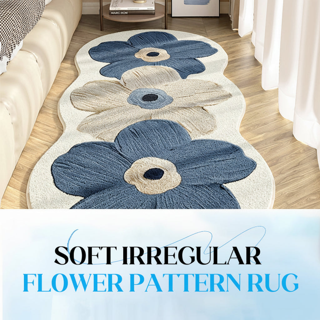 Floral Irregular Area Rug