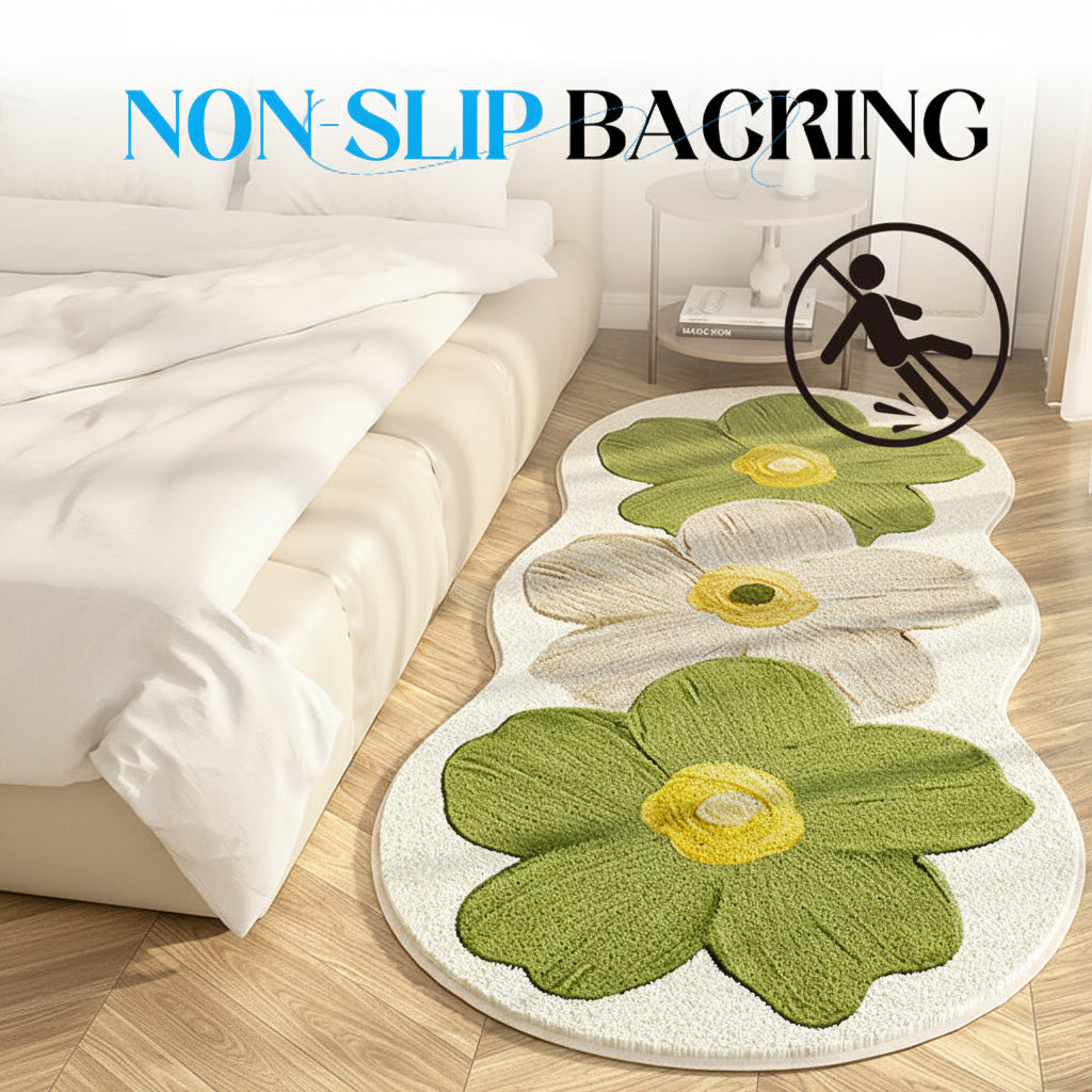 Floral Irregular Area Rug