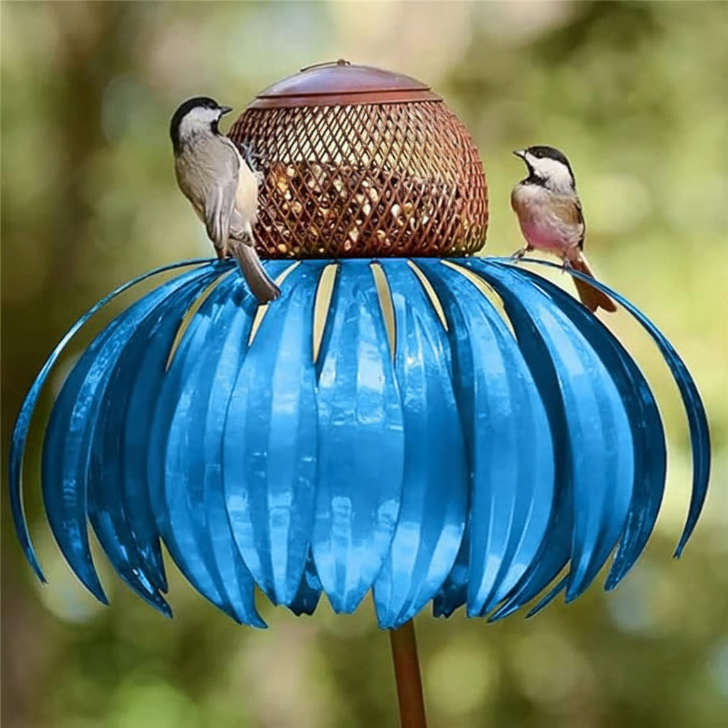 Flower Shaped Metal Garden Bird Feeder