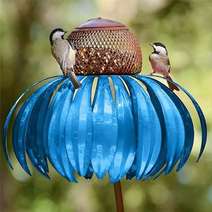 Flower Shaped Metal Garden Bird Feeder