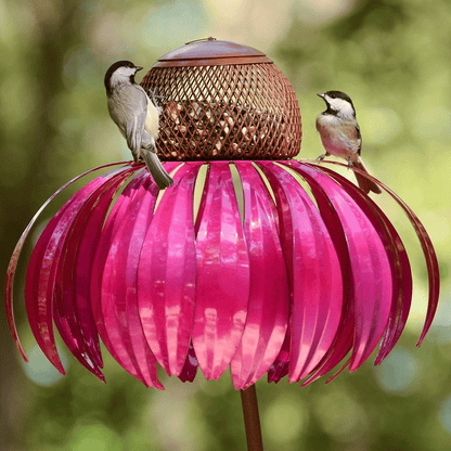 Flower Shaped Metal Garden Bird Feeder