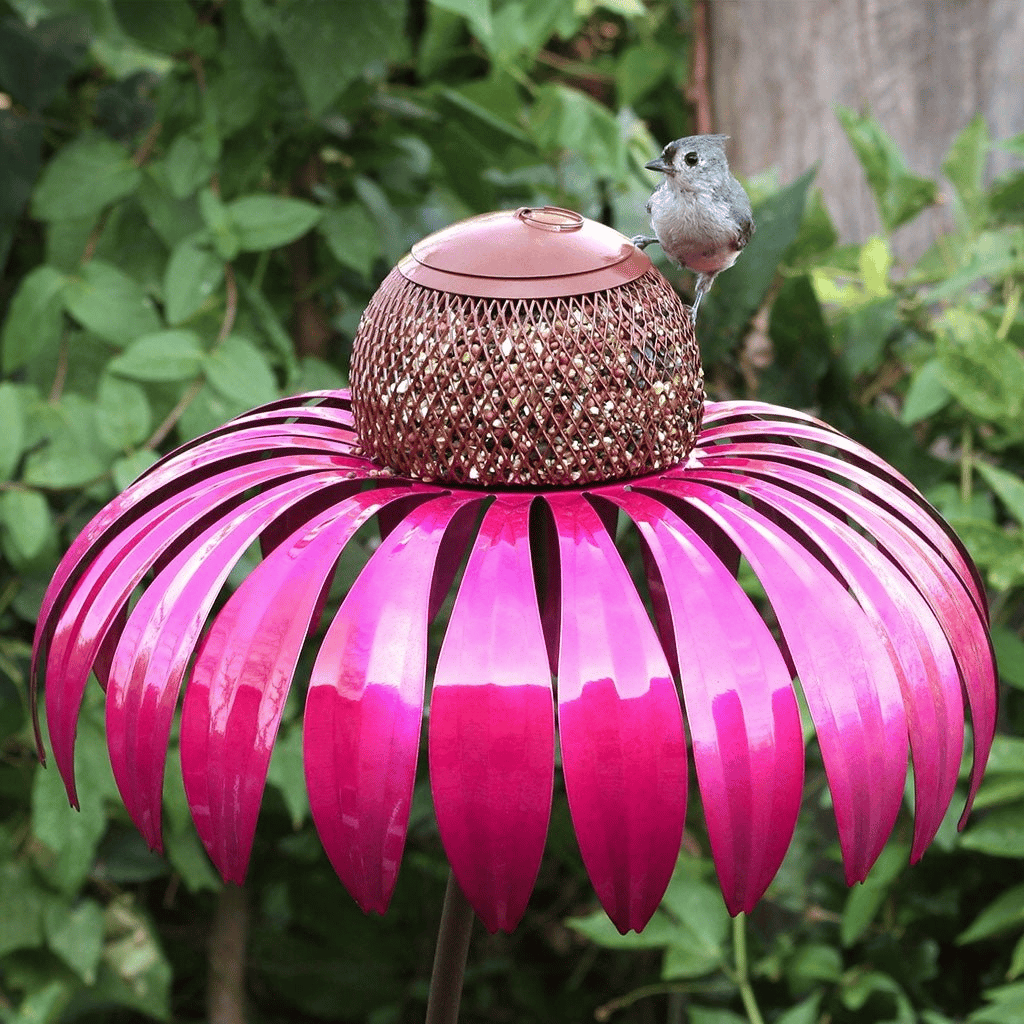 Flower Shaped Metal Garden Bird Feeder