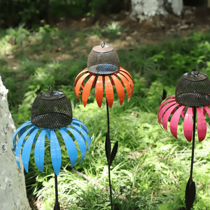 Flower Shaped Metal Garden Bird Feeder