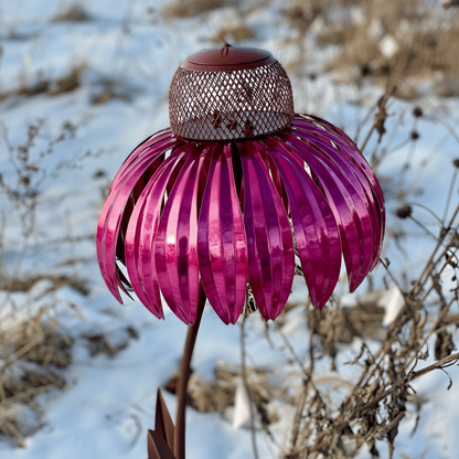 Flower Shaped Metal Garden Bird Feeder