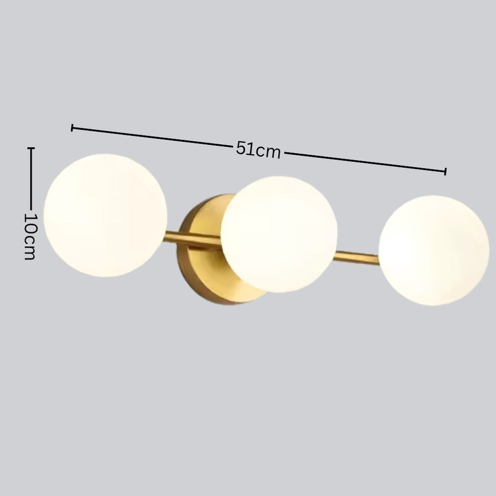 Nordic Triple Glass Globe Wall Light