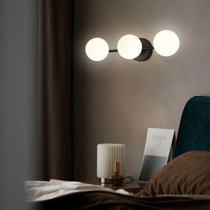 Nordic Triple Glass Globe Wall Light