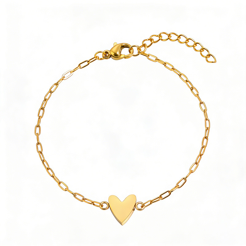 Matching Heart Chain Bracelets