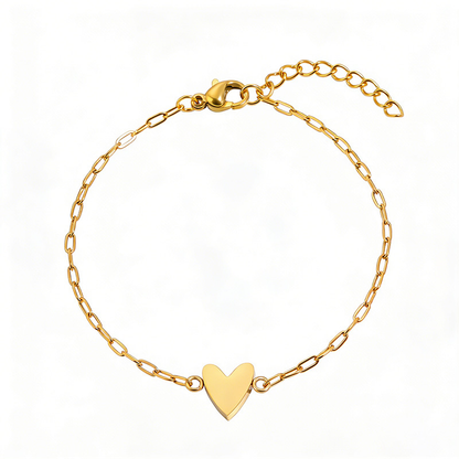 Matching Heart Chain Bracelets