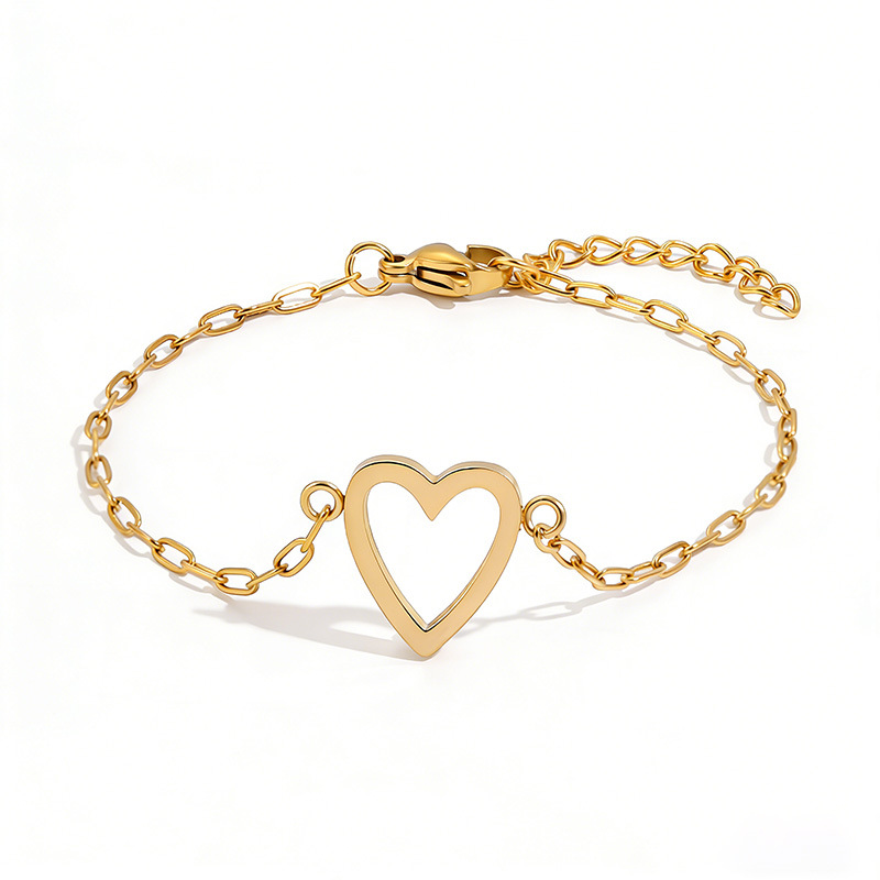 Matching Heart Chain Bracelets