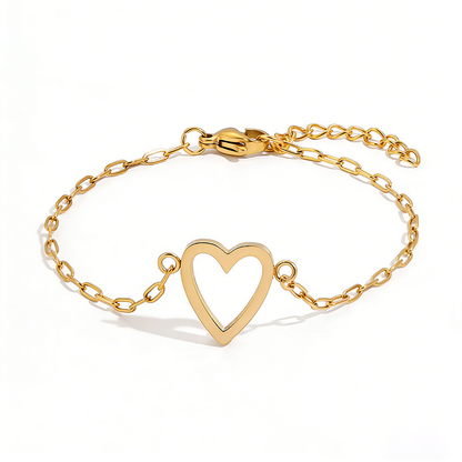 Matching Heart Chain Bracelets