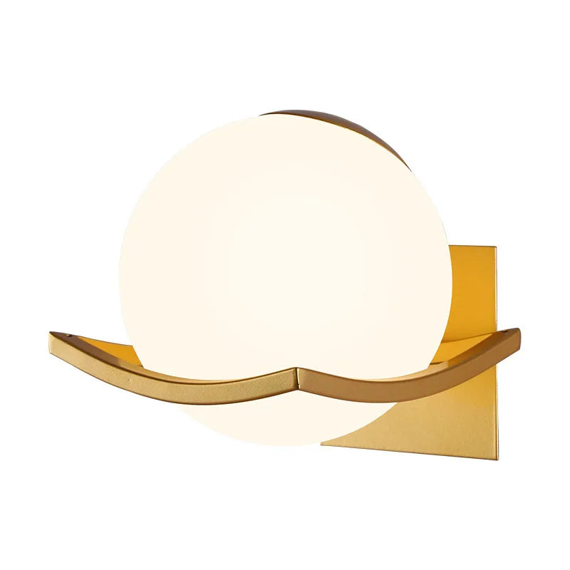 Makar European Glass Globe Wall Sconce