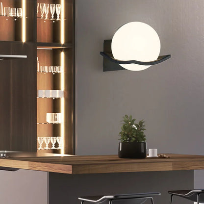 Makar European Glass Globe Wall Sconce