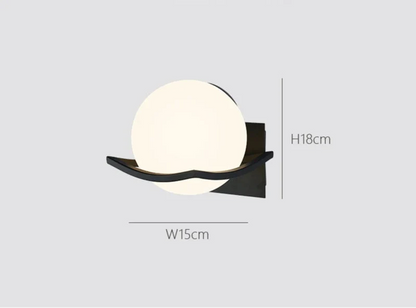 Makar European Glass Globe Wall Sconce