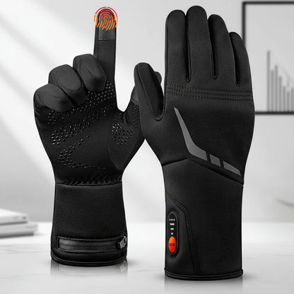 Cozy Crest Battery Heated Gloves - Waterproof Touchscreen Winter Gloves for Skiing, Riding & Work, 2XS to XL, Rechargeable