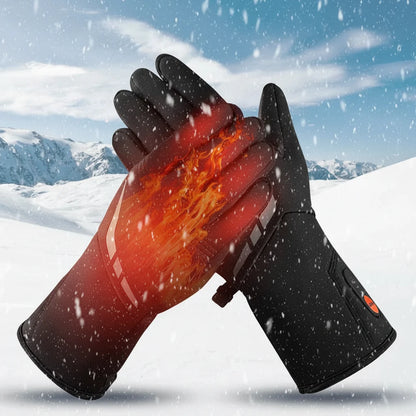 Cozy Crest Battery Heated Gloves - Waterproof Touchscreen Winter Gloves for Skiing, Riding & Work, 2XS to XL, Rechargeable