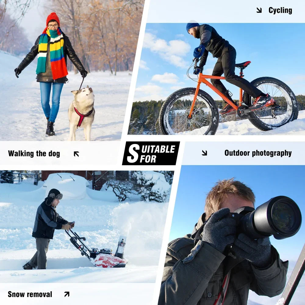 Cozy Crest Battery Heated Gloves - Waterproof Touchscreen Winter Gloves for Skiing, Riding & Work, 2XS to XL, Rechargeable