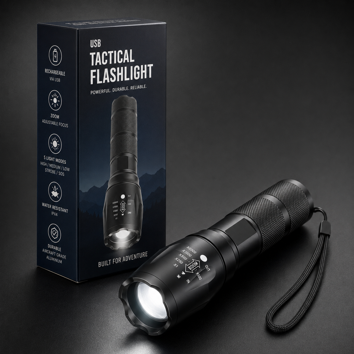 Tactical LED Flashlight