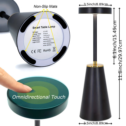 Sleek Wireless Rechargeable Table Lamp