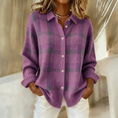 Cozy Crest Women's Oversized Button-Front Cardigan - Chunky Knit Autumn Layer, S to 3XL, Multiple Colors, Long Sleeve