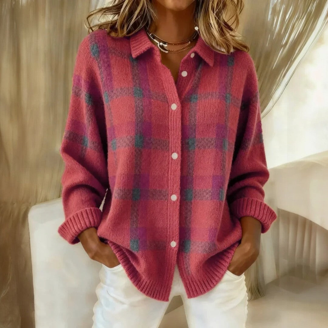Cozy Crest Women's Oversized Button-Front Cardigan - Chunky Knit Autumn Layer, S to 3XL, Multiple Colors, Long Sleeve