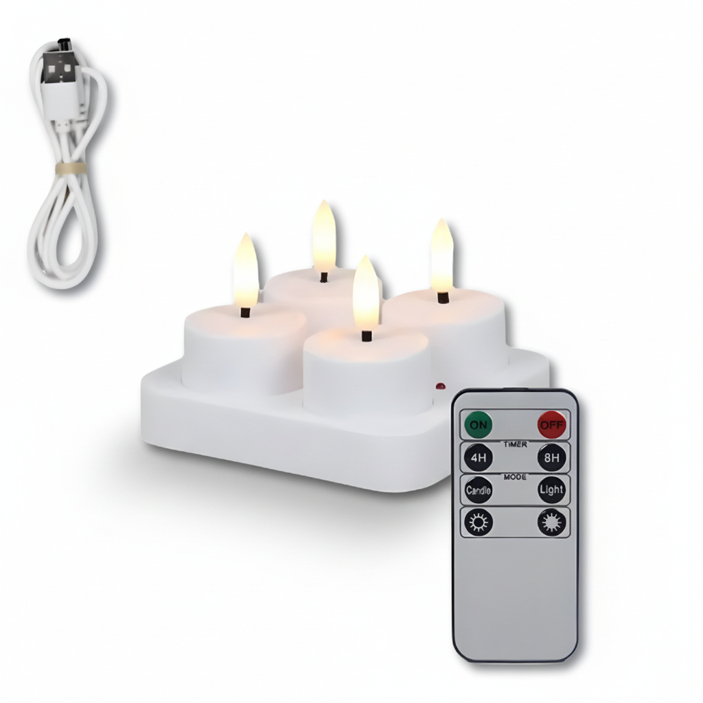 Rechargeable Flameless LED Candle Set