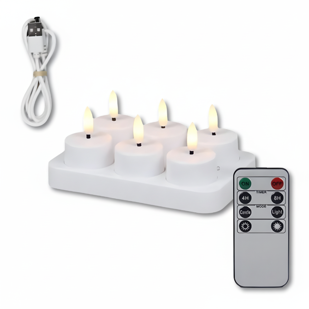 Rechargeable Flameless LED Candle Set