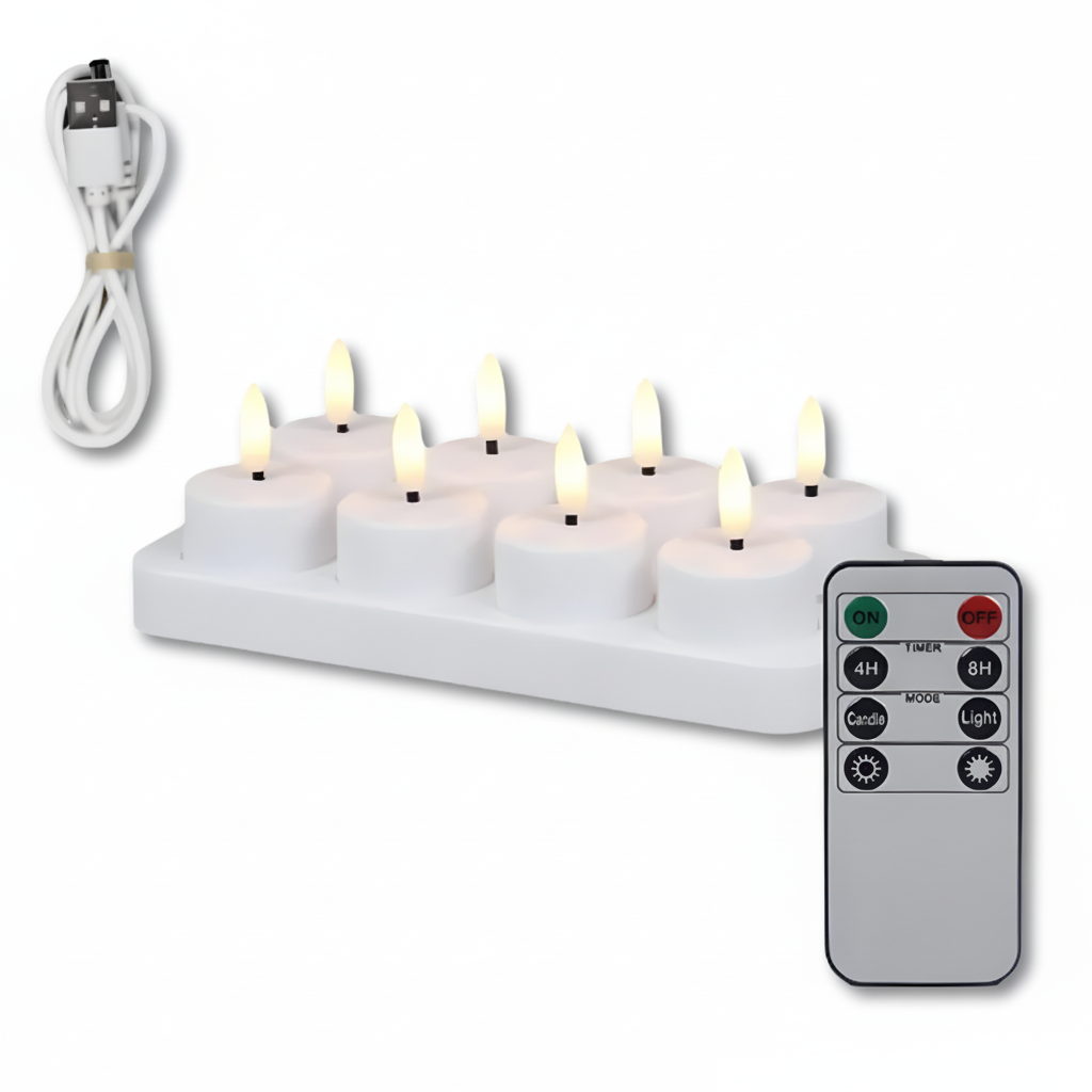 Rechargeable Flameless LED Candle Set