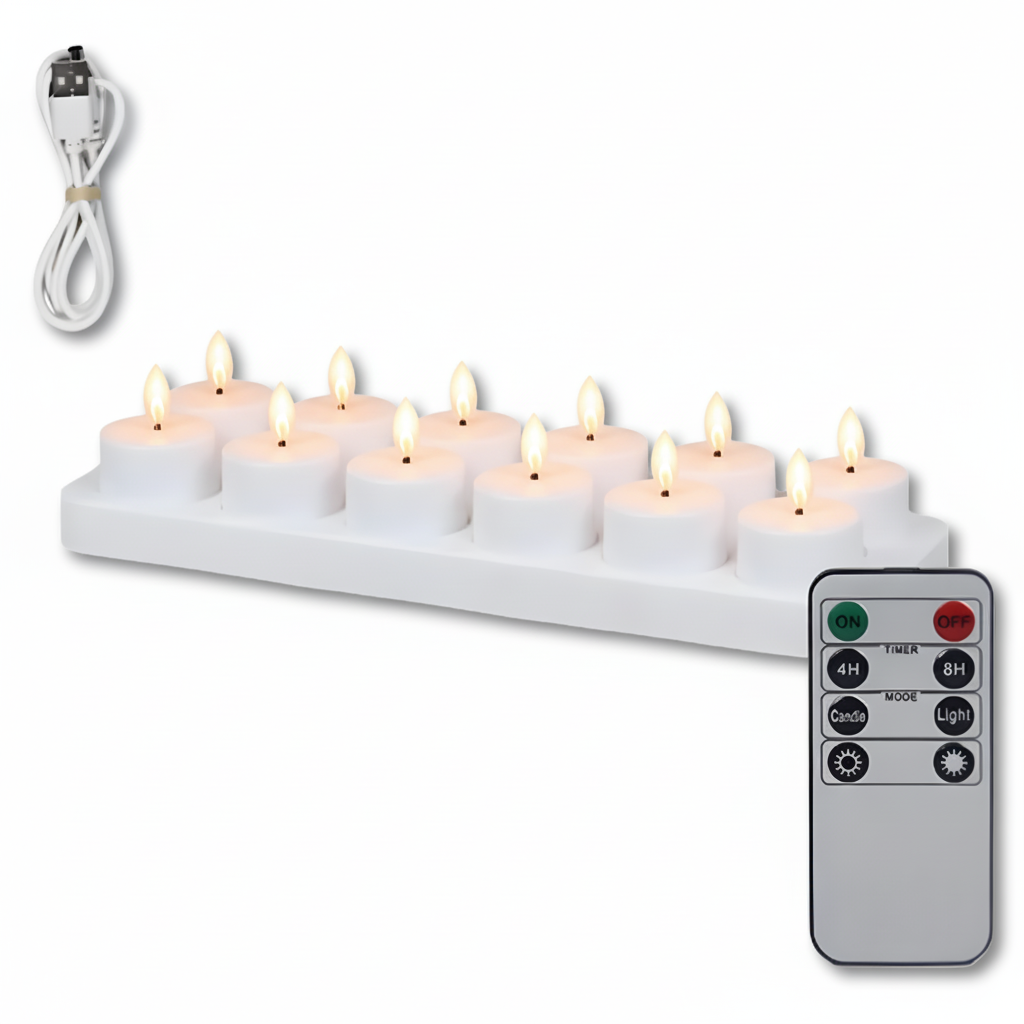 Rechargeable Flameless LED Candle Set