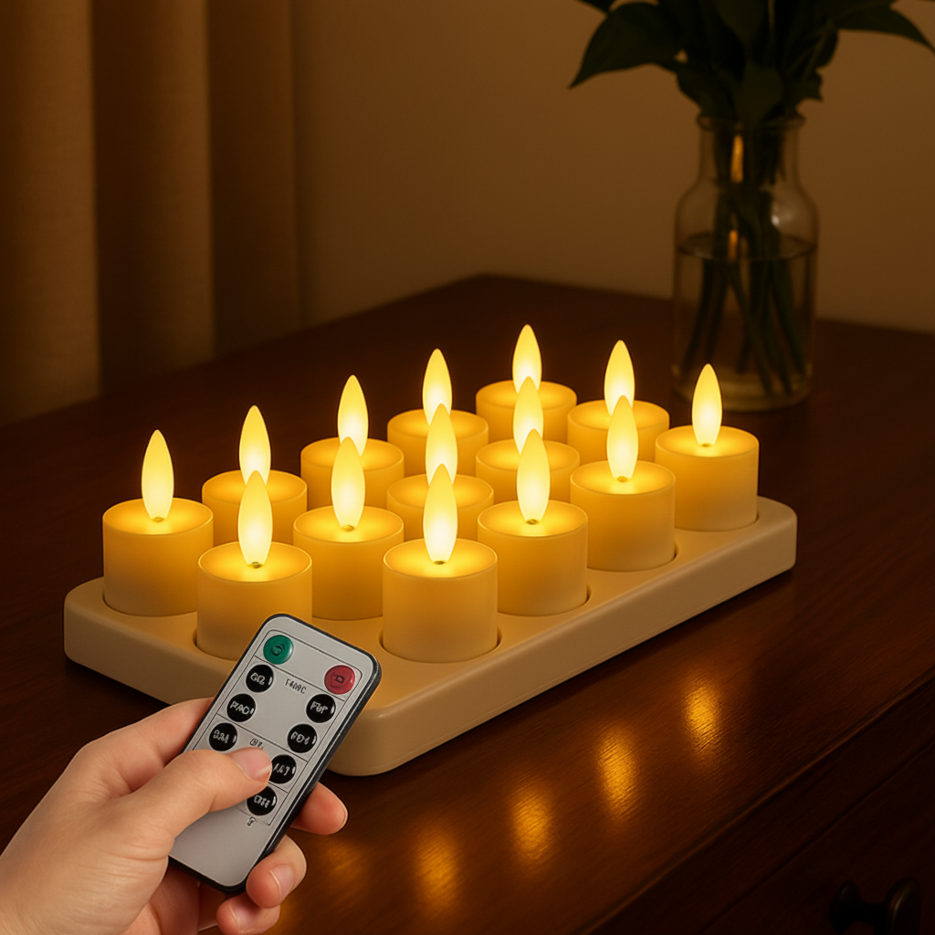 Rechargeable Flameless LED Candle Set
