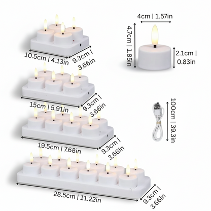 Rechargeable Flameless LED Candle Set