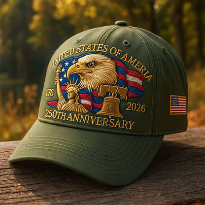 Embroidered Eagle Baseball Cap